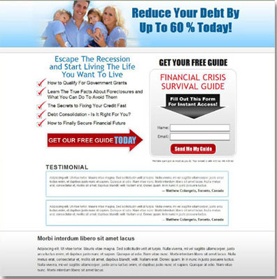 Product picture Debt Relief Niche Ready Made Website